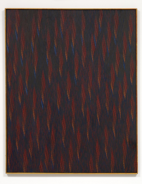 , LEE MULLICAN&nbsp;Chant and Dance,&nbsp;1972&nbsp;Oil on canvas&nbsp;50 x 40 in. (127 x 101.6 cm)